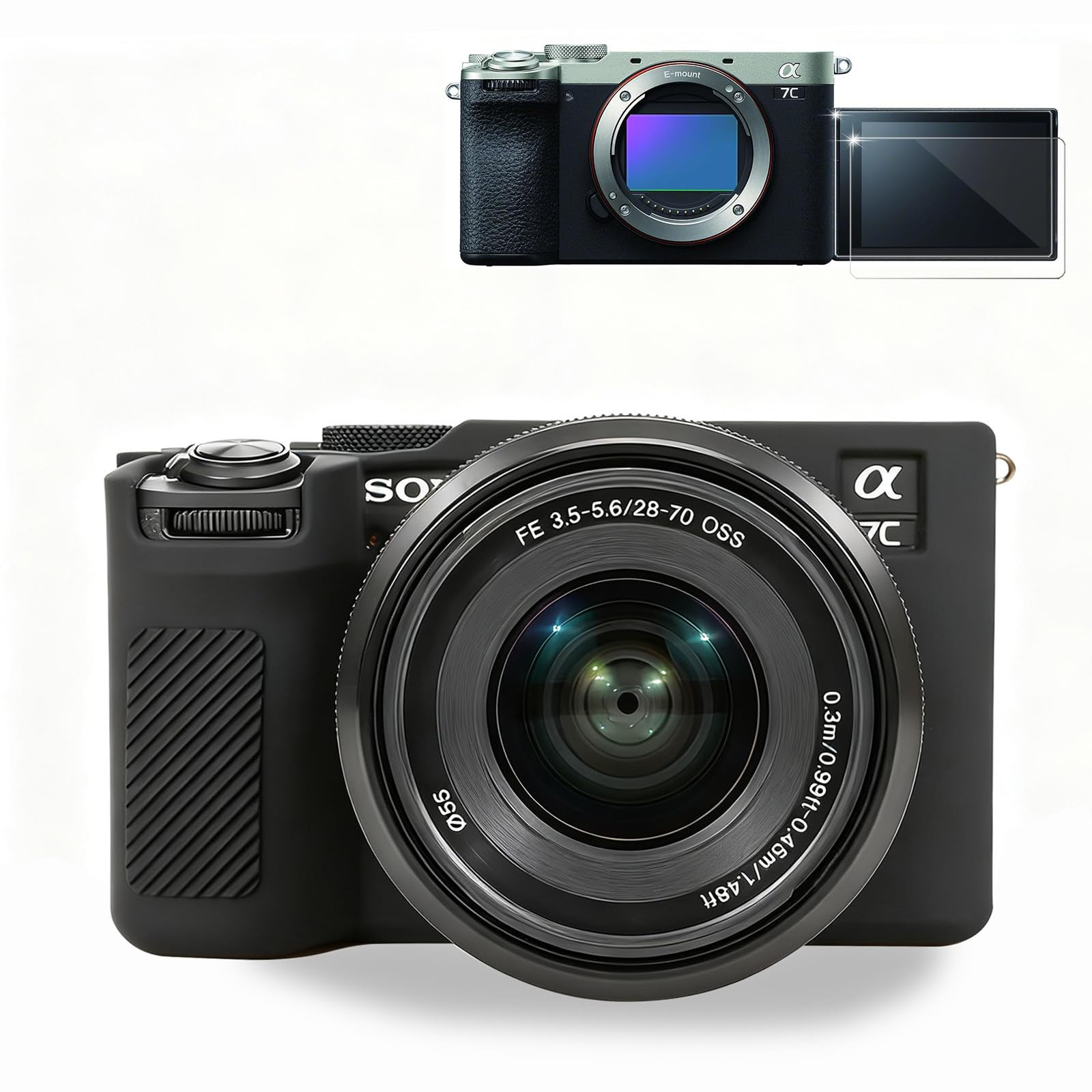 Case for Sony A7CII/A7CR Camera Accessories, Soft Silicone Protective Case Skin with Screen Prote... | Amazon (US)