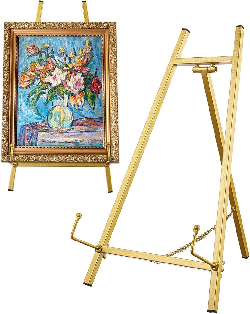 Metal Easel Stand,Table Top Easel Stand for Display Tripod Art Picture Mirror Modern Plate Holder... | Amazon (US)