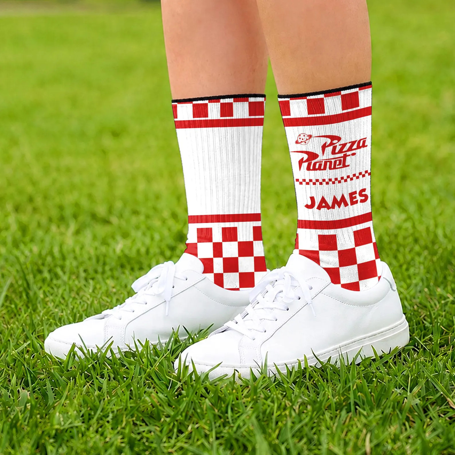 Custom Toy Story Inspired Socks with Name, Personalized Pizza Planet Socks, Disney Trip 2026 | Etsy (Global)