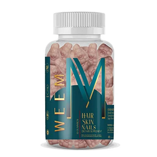 WEEM Hair Skin and Nails Gummies - Supports Healthy Hair - Vegan biotin Vitamins for Women & Men ... | Walmart (US)