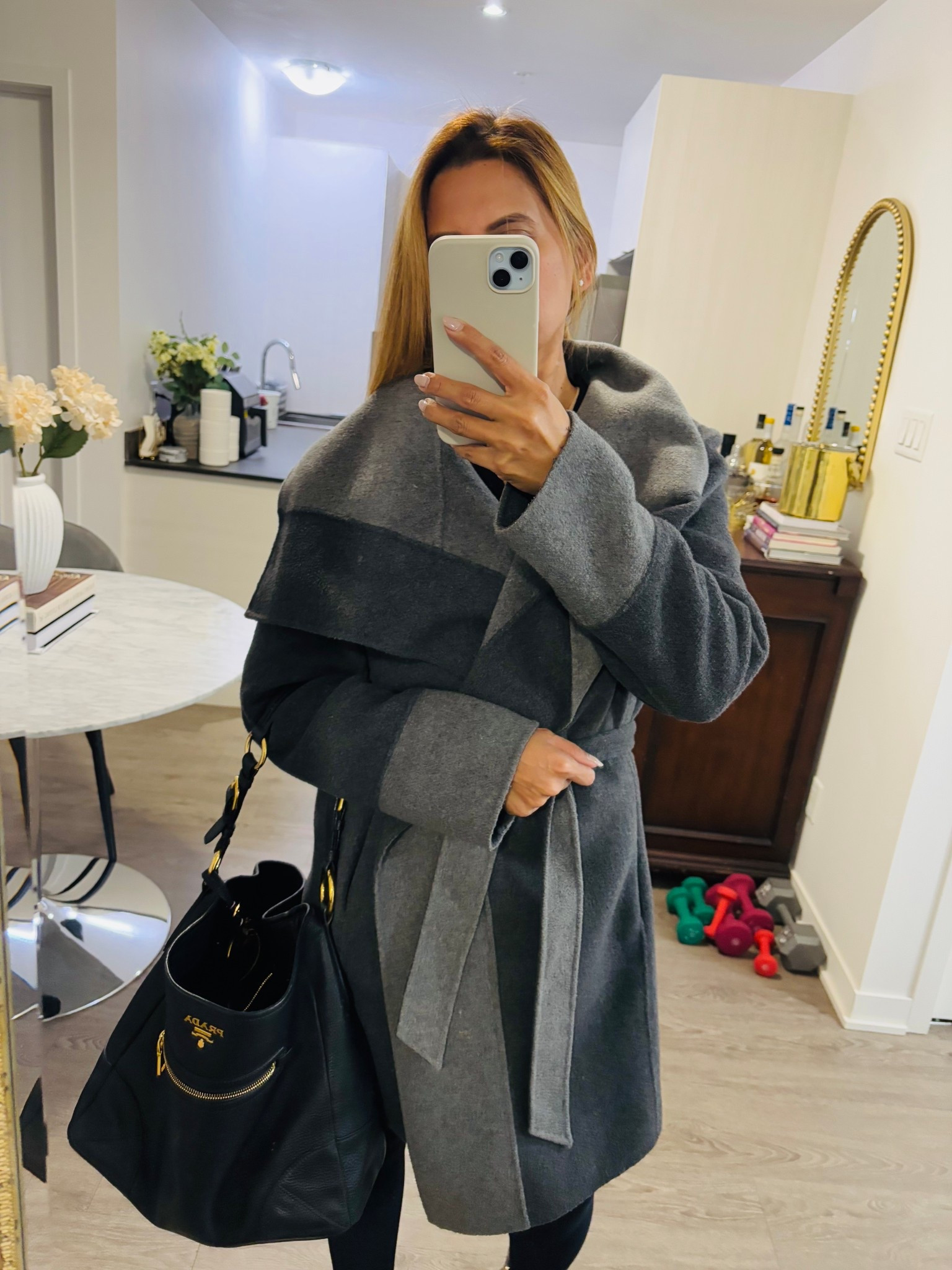 This wrap coat by DVF in wool gets me compliments on regular basis. Paired it with leather Prada tote for a casual designer look.

#LTKItBag #LTKWorkwear #LTKStyleTip