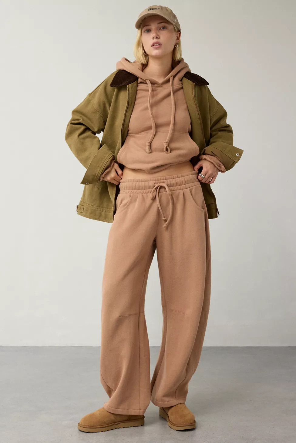 Out From Under Essential Barrel Leg Full Length Sweatpant | Urban Outfitters (US and RoW)
