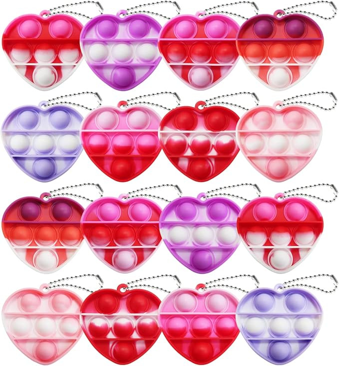 TOANWOD Valentines Day Heart Pop Party Favors: Goodie Bag Stuffers for Kids - Valentines Day Gift... | Amazon (US)