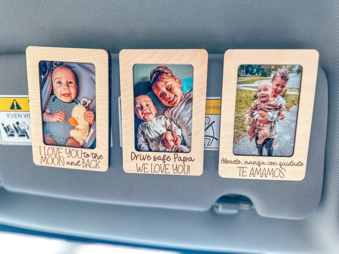 Personalized Picture Frame| Car Visor Clip| Father's Day Gift| Custom Photo Father's Day Frame|Gi... | Etsy (US)