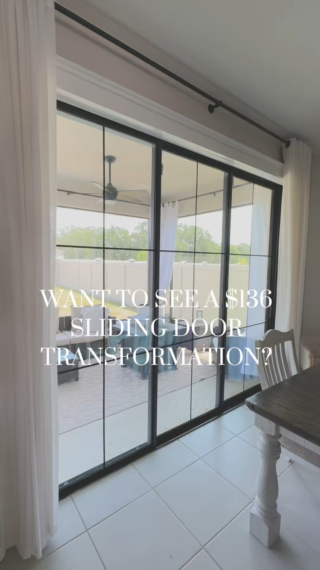 👉 Follow on IG @latticeandluxe or LatticeAndLuxe.com for tutorials. 🔗

✨ Sliding Glass Door Glow Up – All for $136! ✨
Craftsman-style trim + elevated matte black = a whole new look.



Here’s what I used for our 93.5” x 105” sliding glass door:

Materials:
	•	1x2x8, 1x3x8, 1x4x8 boards
	•	Sherwin-Williams Pure White (semi-gloss)
	•	Zinsser Cover Stain Primer
	•	Rust-Oleum Matte Black Latex Paint
	•	Wood filler, paintable caulk, painters tape
	•	Brad nails, 220-grit sandpaper
	•	Jasco Mask & Peel
	•	Matte black vinyl tape

This simple DIY trim + paint combo made a massive impact—on a budget!

#lowesfinds #DIYHomeUpgrade #BudgetFriendlyUpgrades #SlidingDoorGlowUp #MatteBlackDetails #CraftsmanTrim #BuilderGradeUpgrade #Under150Makeover

#LTKHome