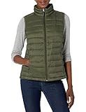 Amazon.com: Amazon Essentials Women's Lightweight Water-Resistant Packable Puffer Vest, Navy, Lar... | Amazon (US)