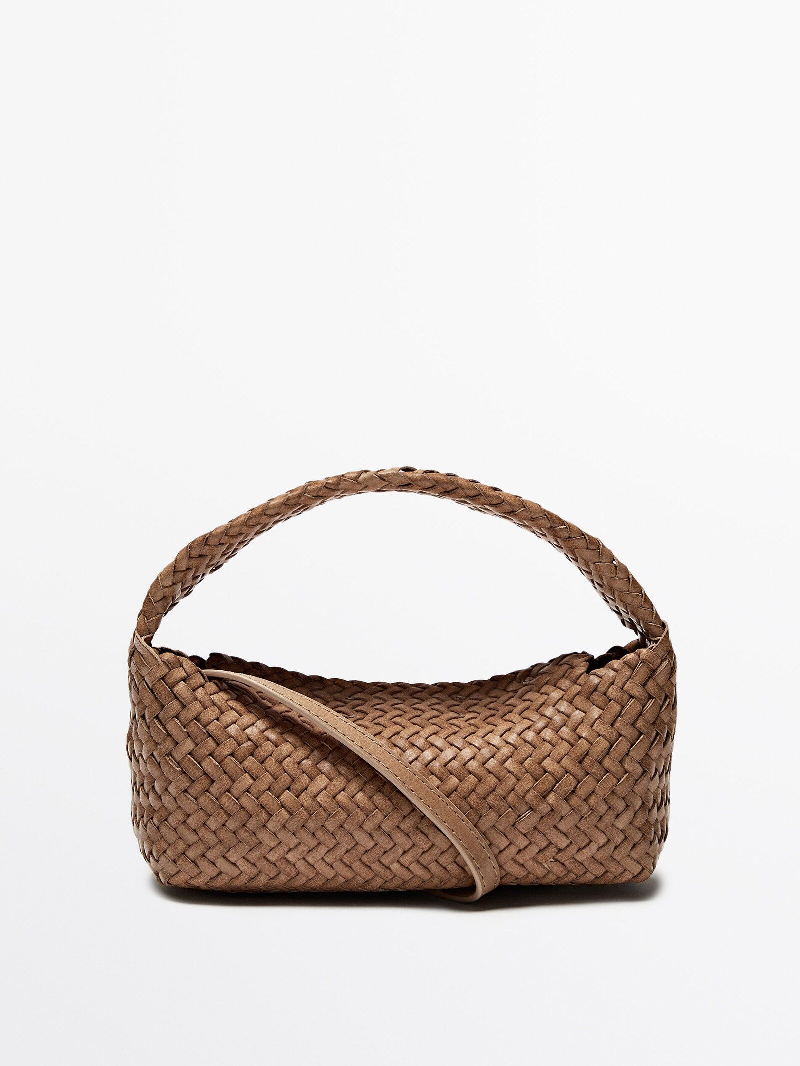 Woven nappa leather mini bag | Massimo Dutti (US)