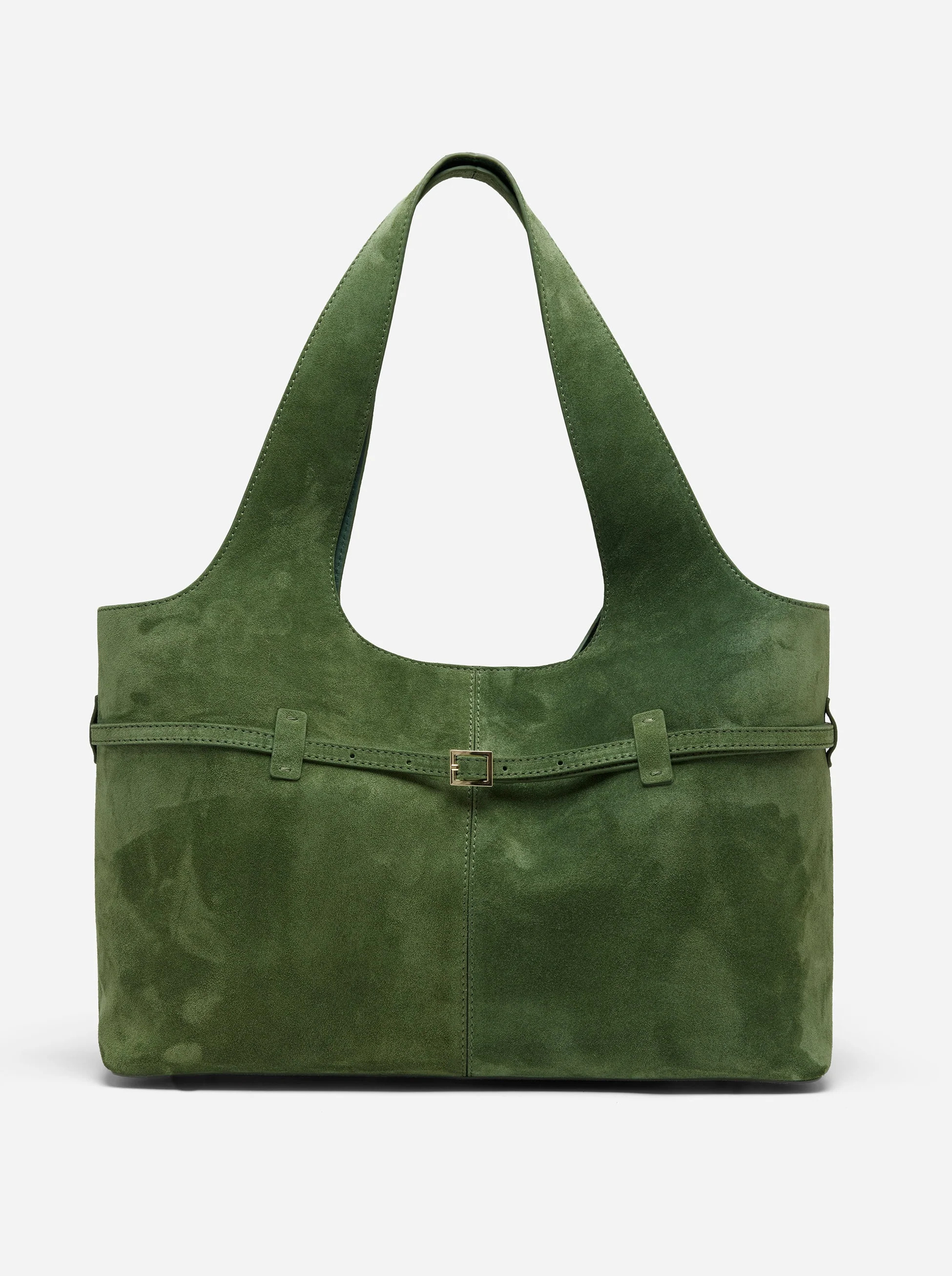 Cambon Cabas Velvet Green Suede by Manu Atelier | Manu Atelier