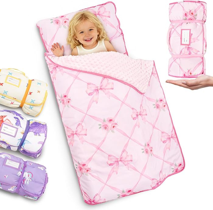 Toddler Nap Mat with Pillow, Thickened Extra Large Sleeping Bag | Amazon (US)