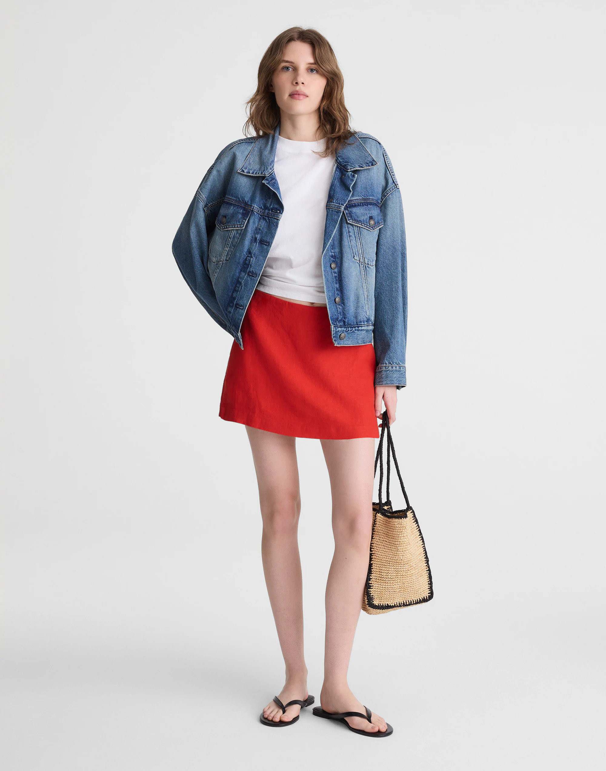 Mini Skort in Linen | Madewell