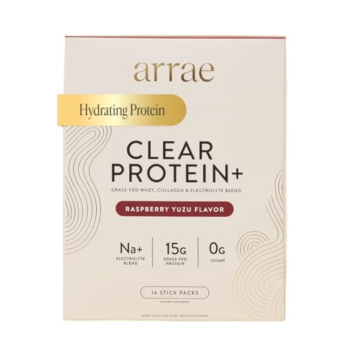Arrae Clear Protein, Natural Protein Supplement, Support Daily Nutrition Intake, Easy to Dissolve with Smooth Texture, no Unnecessary additives, 14 Servings | Amazon (US)