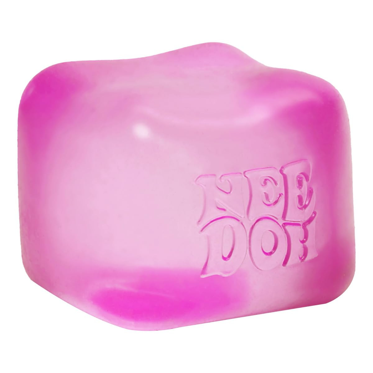 Schylling NeeDoh Nice Cube -Sensory Squeeze Toy with Super Solid Squish - 2.25" Cube - Pink | Amazon (US)