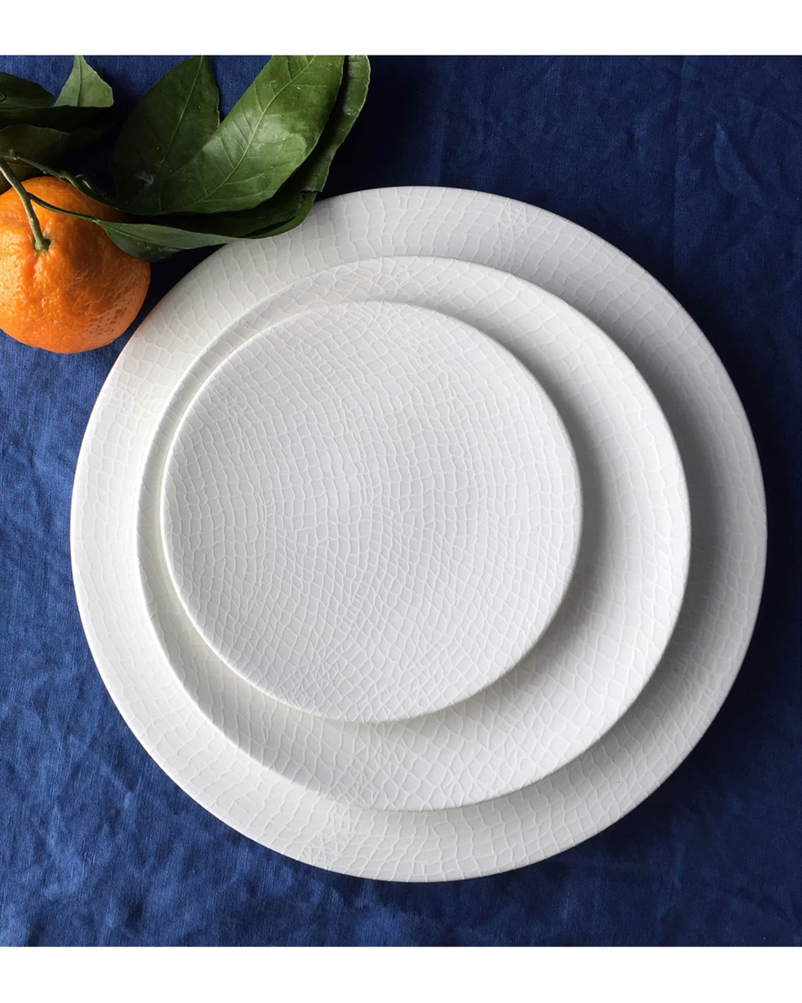 Catch White Canapes Plates, Set of 4 | Neiman Marcus