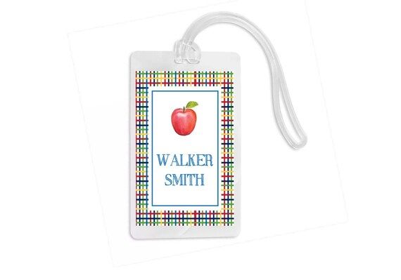 Custom Luggage Tag Back to School Tag Laminated Bag Tag - Etsy | Etsy (US)