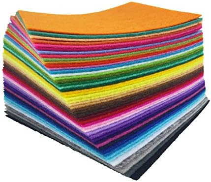 flic-flac 48PCS 8 x 12 inches (20 x 30cm) Assorted Color Felt Fabric Sheets Patchwork Sewing DIY Cra | Amazon (US)