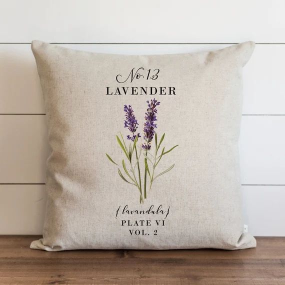 Lavender Pillow Cover  18 X 18  20 X 20  Botanical Pillow | Etsy | Etsy (US)