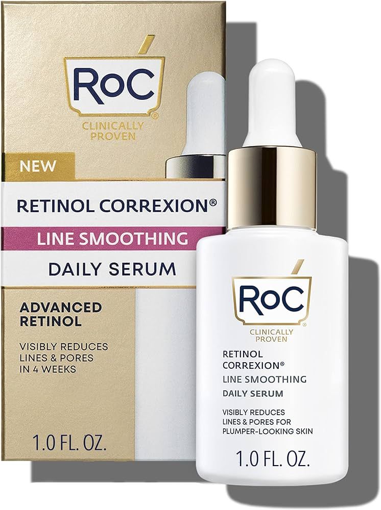 RoC Retinol Correxion Pore Refining Line Smoothing Serum, Daily Anti-Aging Wrinkle Treatment with... | Amazon (US)