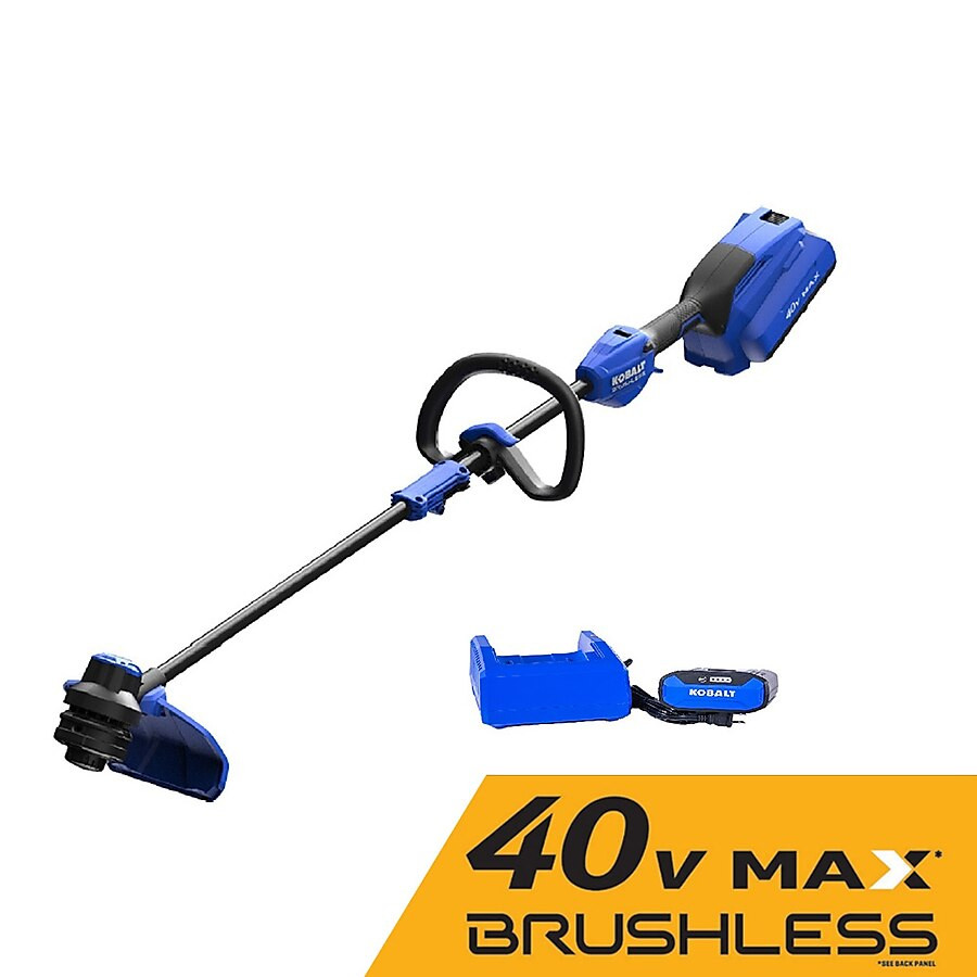 Kobalt Gen4 40-volt 15-in Straight Shaft Battery String Trimmer 4 Ah (Battery and Charger Include... | Lowe's