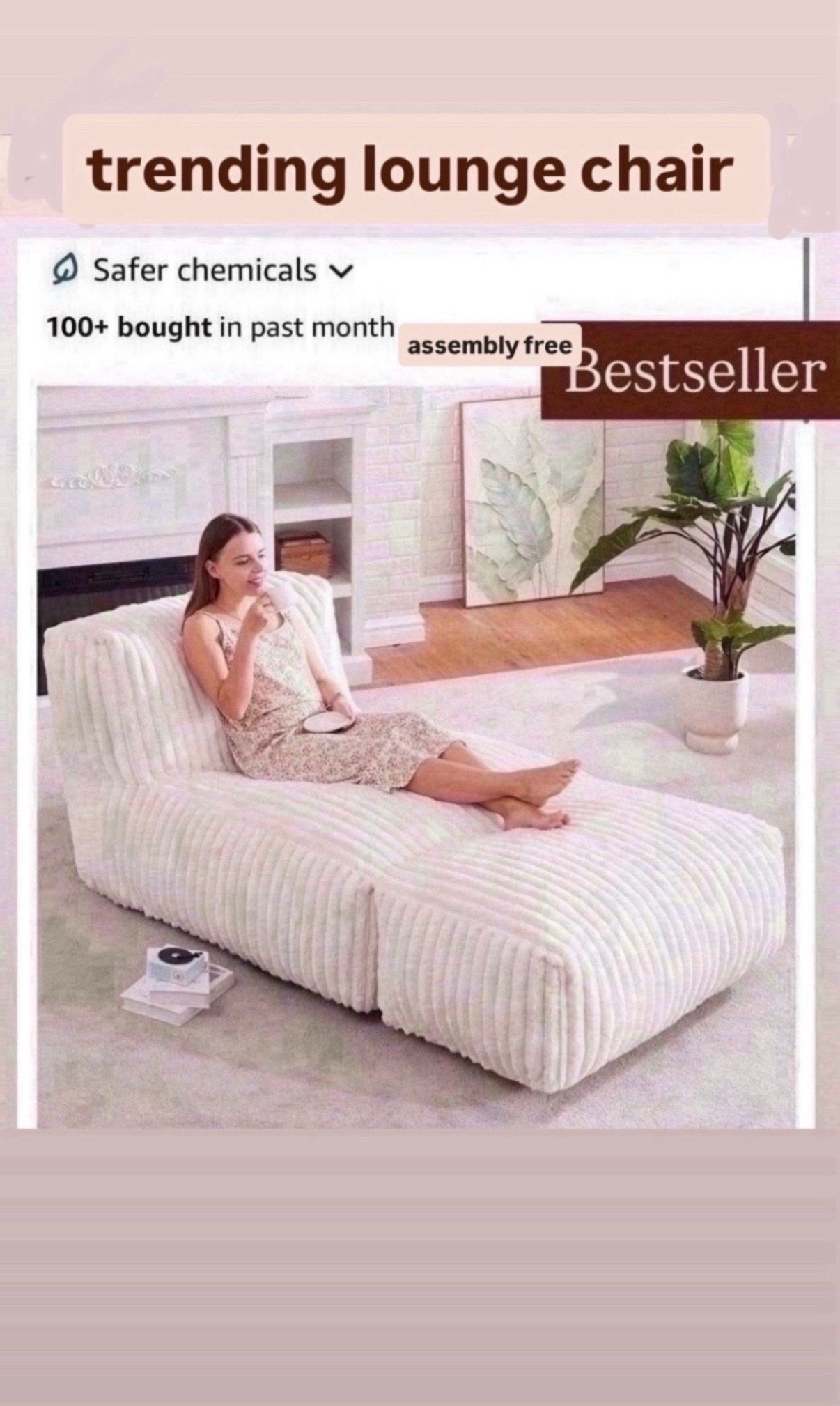 Assembly free chair.  Oversized chair. Comfy lounge chair #chair #loungechair 

#LTKHome