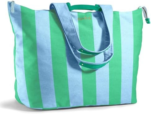 Fit & Fresh XL Beach Tote Bag for Women – XL Travel Tote with Zipper & Pockets, Oversized Canva... | Amazon (US)