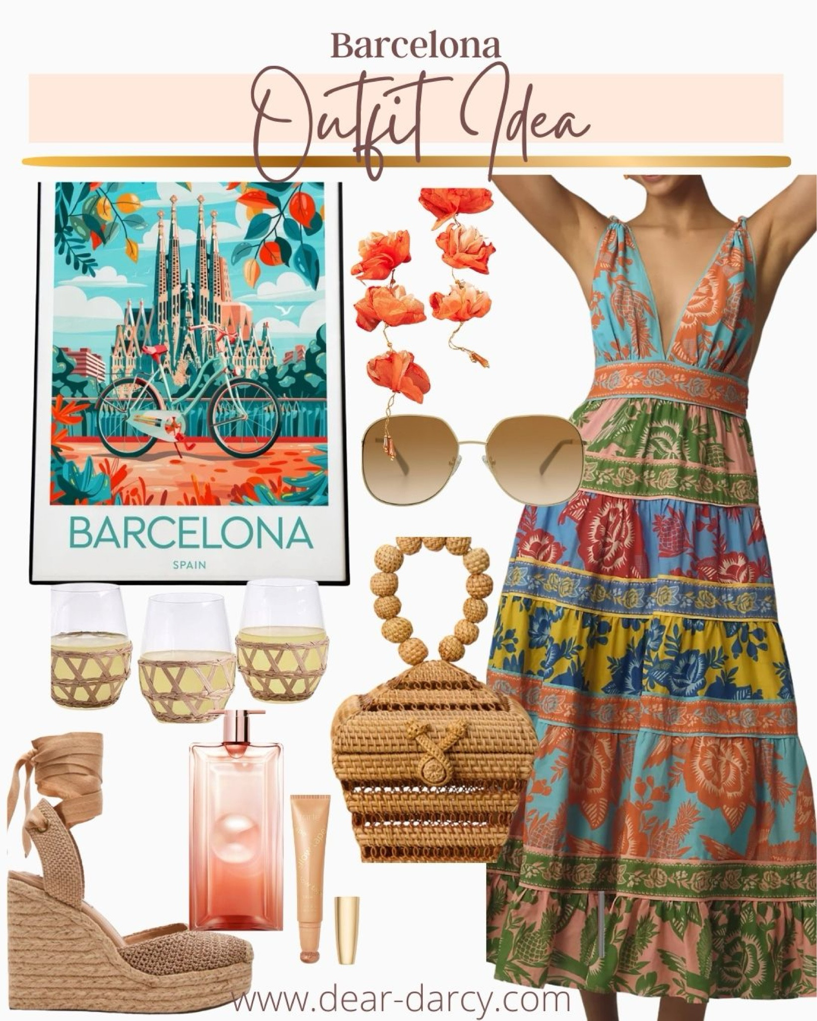 Barcelona outfit inspo

Headed to Barcelona or want to look like you are?  Heres the cutest dress inspo .

Farm Rio dress 

Great straw  bag from gult gai 

Fun statement earrings 

Lancôme best selling perfume 

The cutest wedge wrap sandals 

Love these cute glasses 

Amazon find best selling glasses 

Fun affordable Barcelona post/art for your home or office

Bronzer highlighter 

#dressinspo #summerdresses #brunchoutfit #weddingdress #vacationoutfit #spain

#LTKStyleTip #LTKHome #LTKItBag