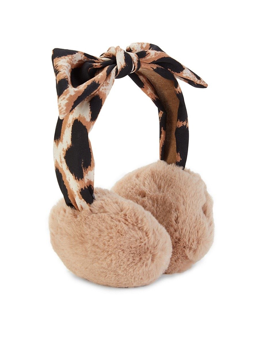 Vince Camuto Women's Leopard Knotted-Band Faux Fur Earmuffs - Natural | Saks Fifth Avenue OFF 5TH (Pmt risk)