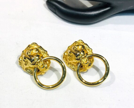 Nice Vintage Lion Head Door Knocker Earrings | Etsy | Etsy (US)