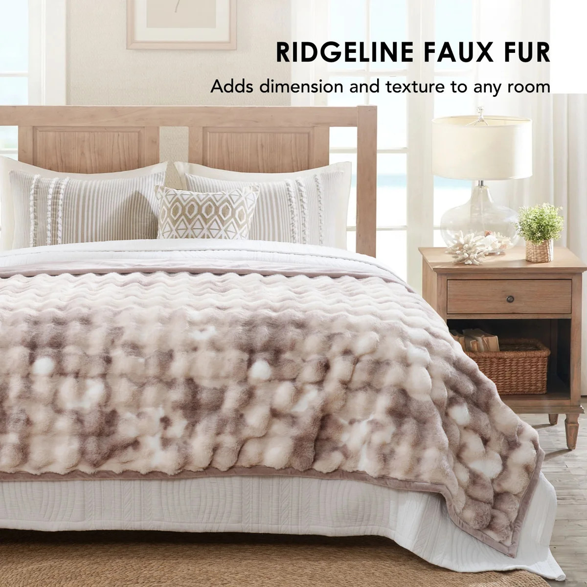 EverGrace Faux Fur Weighted Throw Blanket & Reviews | Birch Lane | Birch Lane