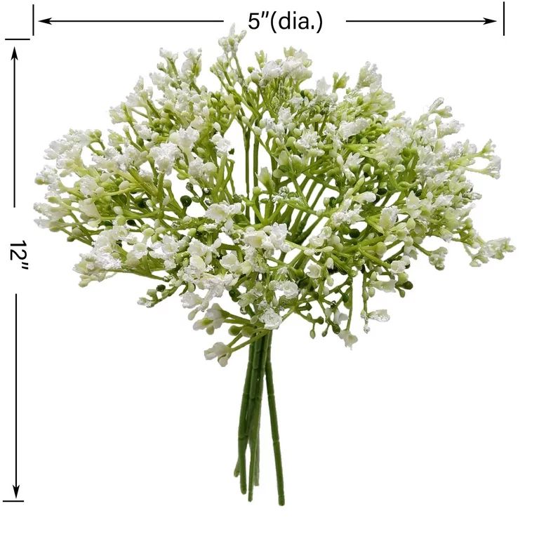 Mainstays 12 inch Artificial Baby's Breath Flower Pick, White Color. Indoor Use. | Walmart (US)