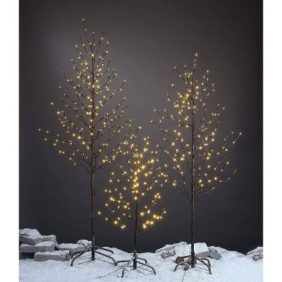 LIGHTSHARE Electric Star Light Trees LED Outdoor Light Stakes Set Brown | Target