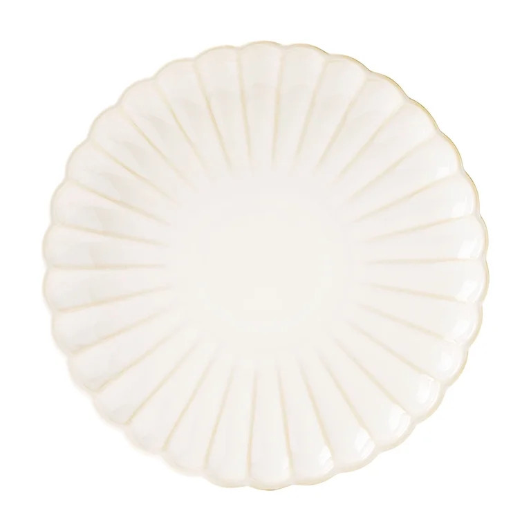 The Pioneer Woman Colette 12-Piece Stoneware Dinnerware Set, Cream | Walmart (US)