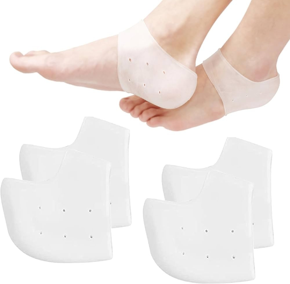 Silicone Heel Protectors - 4pcs Soft Gel Blister Prevention, Heel Cups & Ankle Protectors for Pla... | Amazon (UK)