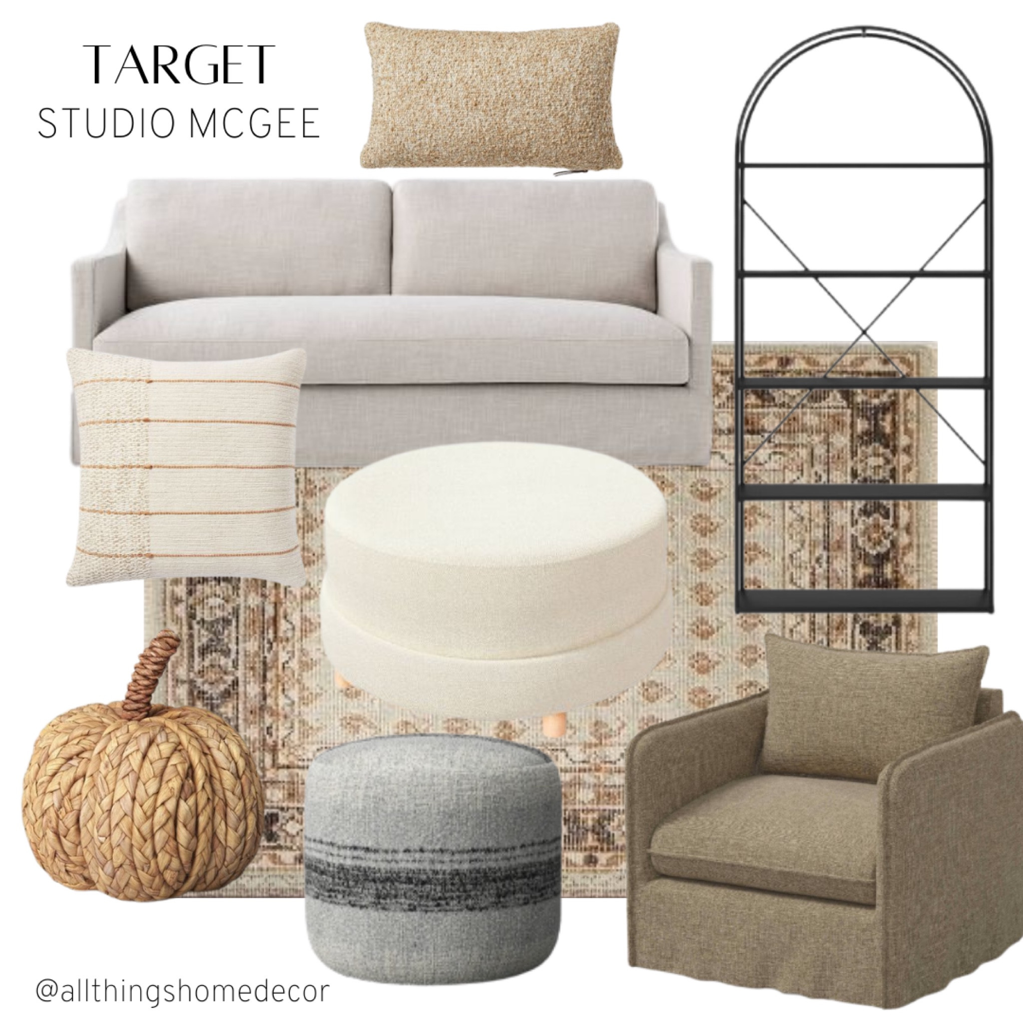 Targets fall living room collection. Scroll below to discover new home accessories that will elevate your decor this fall season! 🍁

Living room, living room decor, living room style, neutral living room, Neutral sofa, Black bookcase, neutral pillows, throw pilllows, green sofa chair, sofa chair, accent chair, fall accessories, home accessories, home decor, fall decor, neutral decor, neutral home, fall home, target home, target, target studio McGee, studio McGee 

#LTKSeasonal #LTKhome #LTKunder100