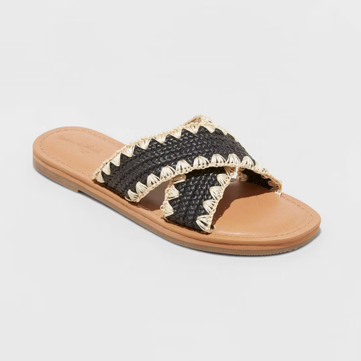Women's Esmeralda Slide Sandals - Universal Thread™ Jet Black | Target