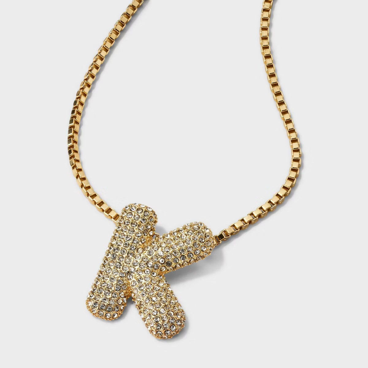 SUGARFIX by BaubleBar Crystal Chain Initial Necklace - Gold | Target