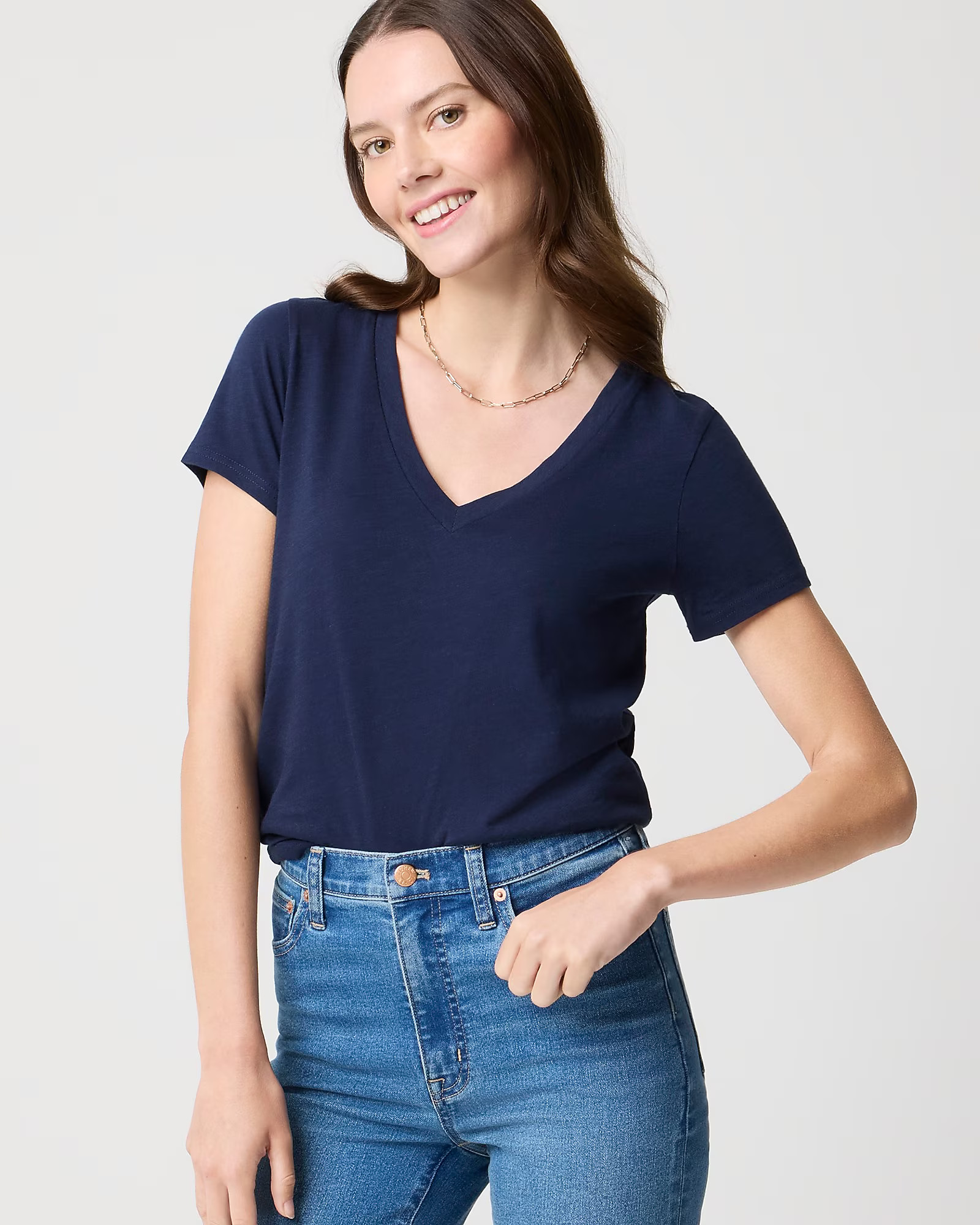 Short-sleeve vintage cotton V-neck tee | J.Crew Factory