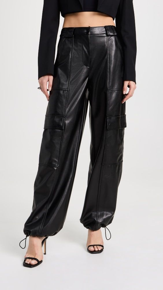SIMKHAI Luxe Vegan Leather Cargo Pants | Shopbop | Shopbop