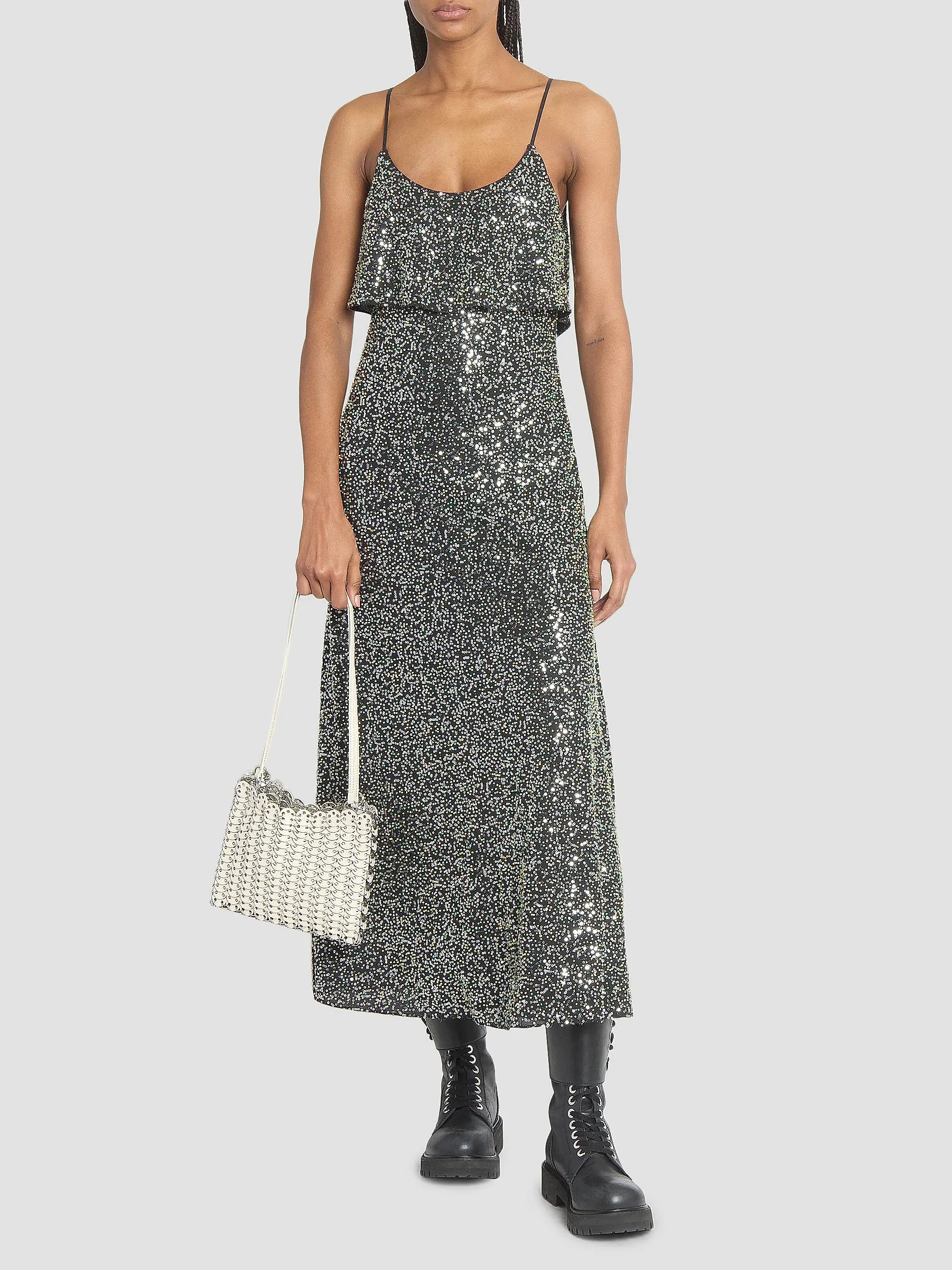 Sac A Main Leather & Steel Shoulder Bag | Saks Fifth Avenue