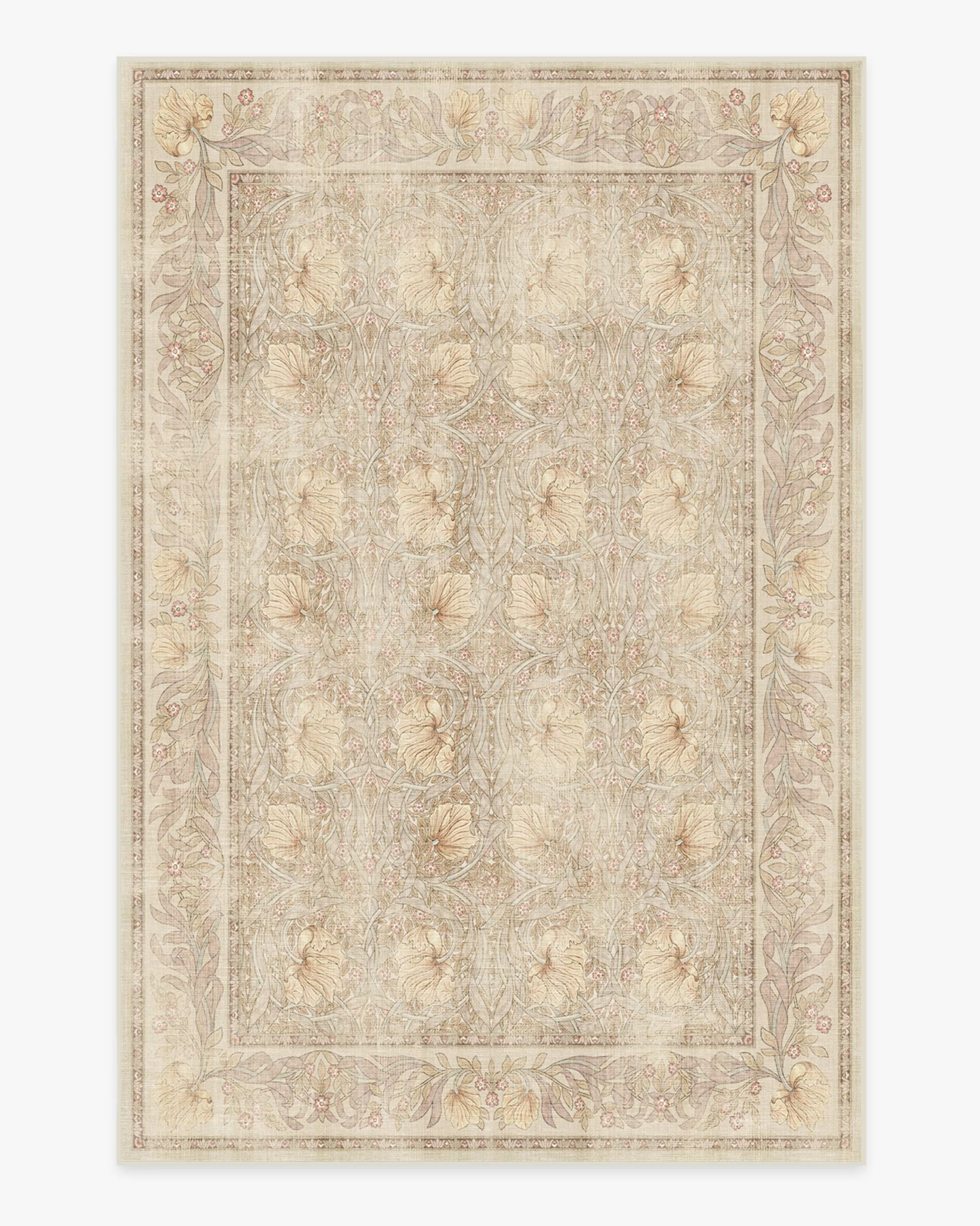 Morris & Co. Pimpernel Vintage Blush Rug | Ruggable