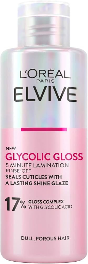 L'Oreal Paris Elvive Glycolic Gloss Lamination Rinse-Off Treatment, With Gloss Complex and Glycol... | Amazon (UK)