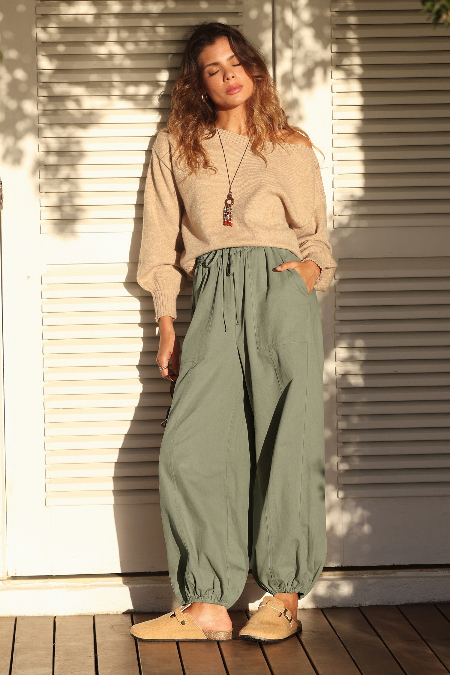 Field Day Green Pants - M | Cupshe US