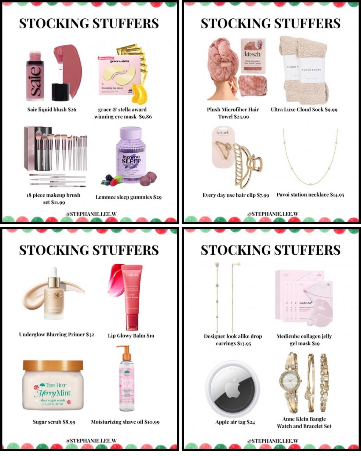 It Girl Stocking Stuffers ✨🎀 

Stocking stuffers she’ll actually use 🎁💗 From cozy eye masks and self-care treats to cute jewelry and everyday essentials — I rounded up something for literally everyone. Perfect for moms, sisters, friends… or yourself 😌✨

#StockingStuffers #GiftGuideForHer #HolidayGifts #LTKHoliday #LTKGiftGuide #ChristmasGifts #GiftsForHer #HolidayShopping

#LTKGiftGuide #LTKHoliday #LTKSeasonal