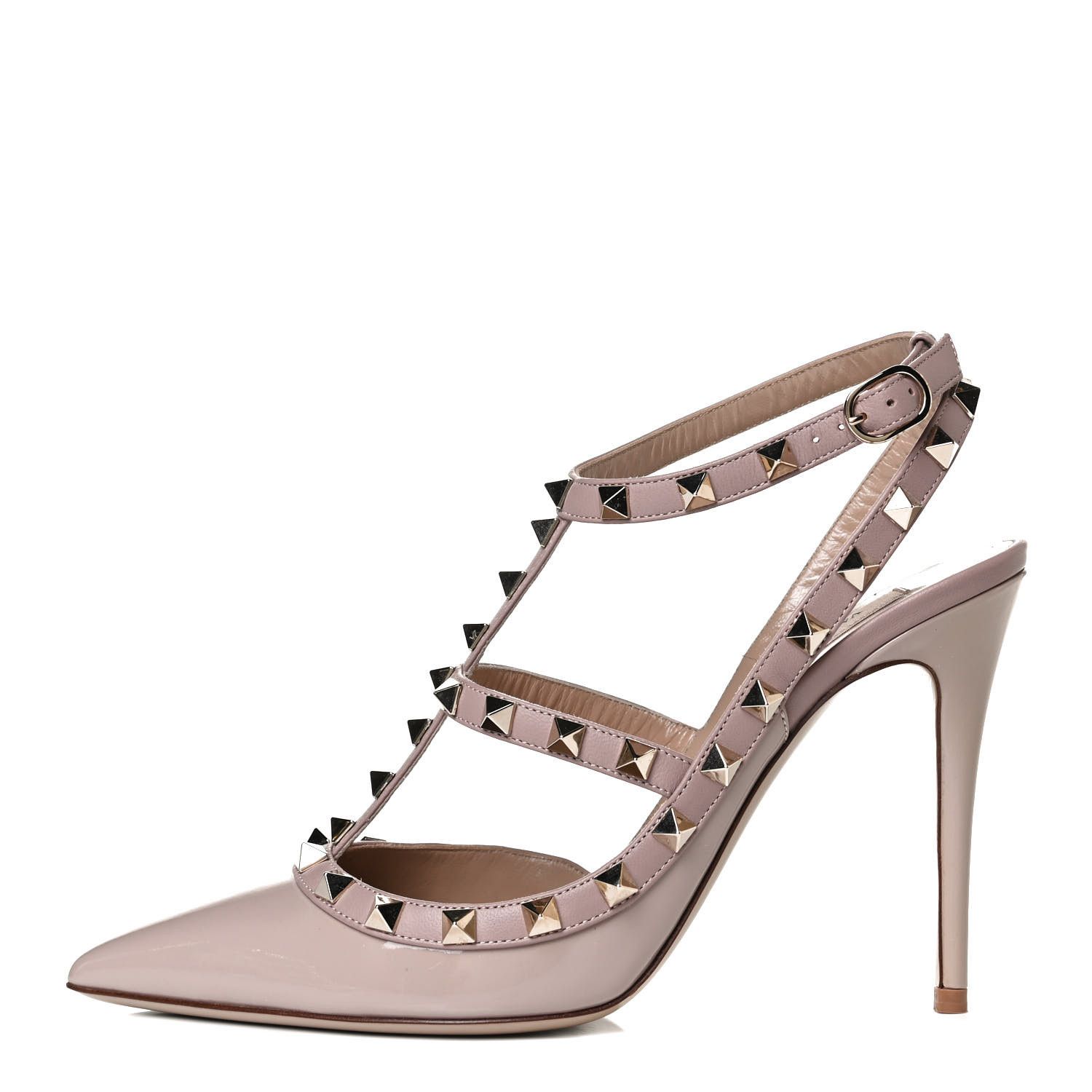 VALENTINO

Patent Rockstud Ankle Strap Pumps 39 Poudre | Fashionphile