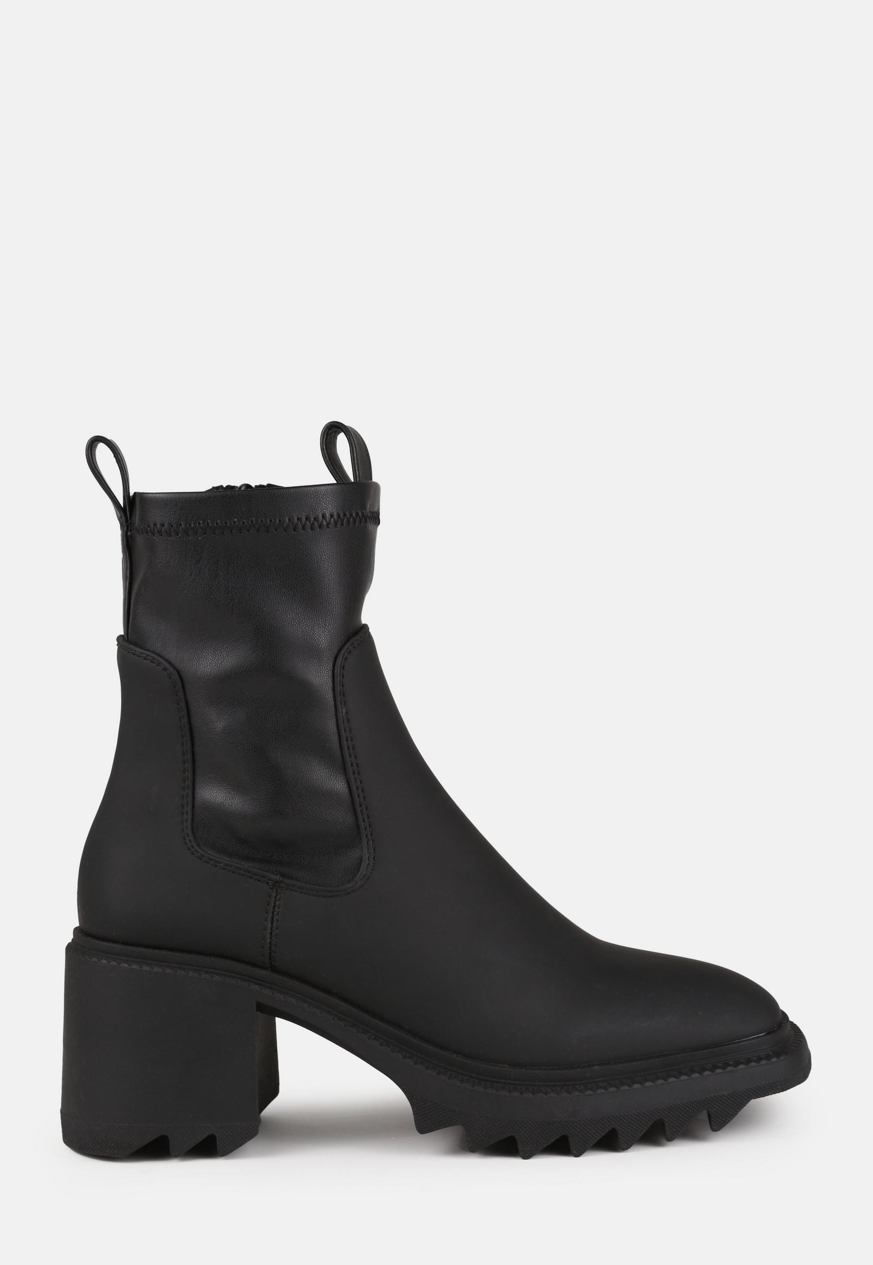 Missguided - Black Jagged Sole Heeled Ankle Boots | Missguided (US & CA)