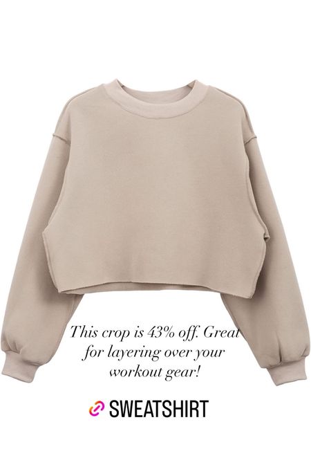 Amazon crop sweatshirt 43% off 

#LTKunder50 #LTKstyletip #LTKFind