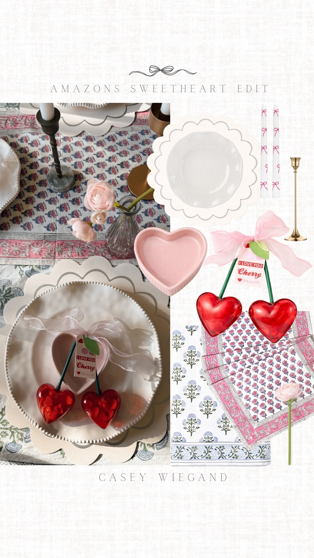 Stylish table settings and cute Valentine's Day decor to make any dinner special. #ValentineDinner

#LTKSeasonal #LTKFindsUnder100 #LTKHome