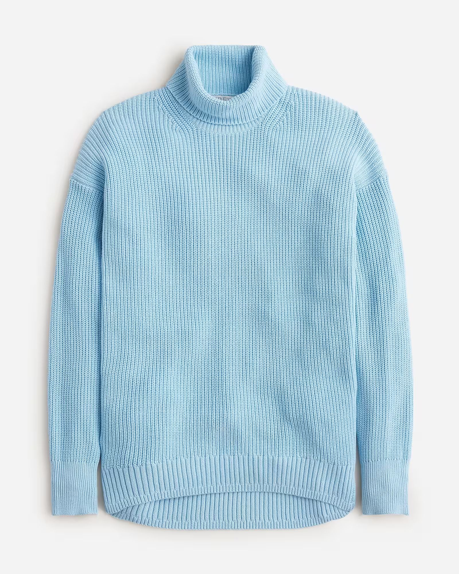 Cotton-blend ribbed turtleneck sweater | J.Crew US