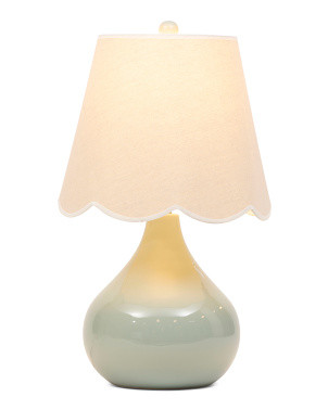 24in Scalloped Shade Ceramic Table Lamp | Bedroom | Marshalls | Marshalls