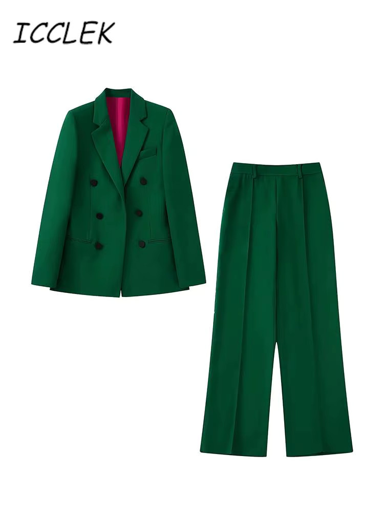 Calças femininas terno verde blazer calça ternos outono roupas formais femininas senhora do esc... | Aliexpress BR (BR)