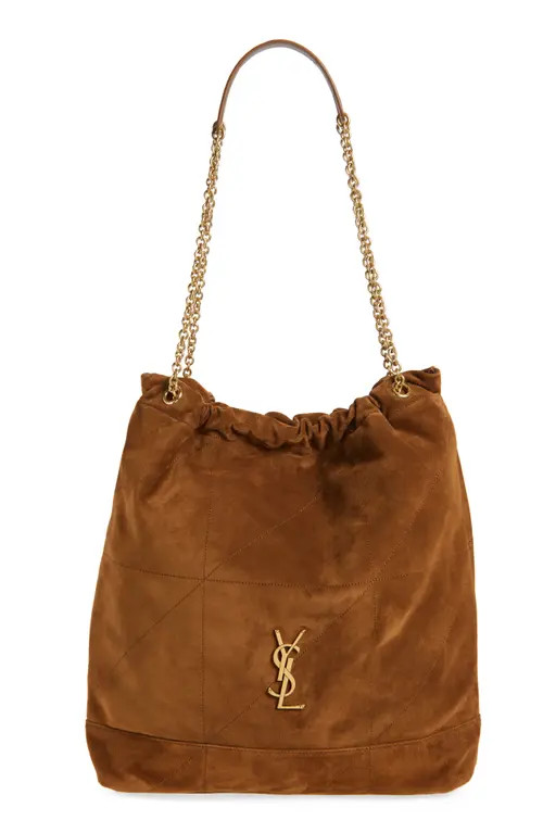 Saint Laurent Large Jamie 4.3 Patchwork Suede Shoulder Bag in Caramel Cognac at Nordstrom | Nordstrom